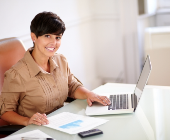 Coordinator at a desk